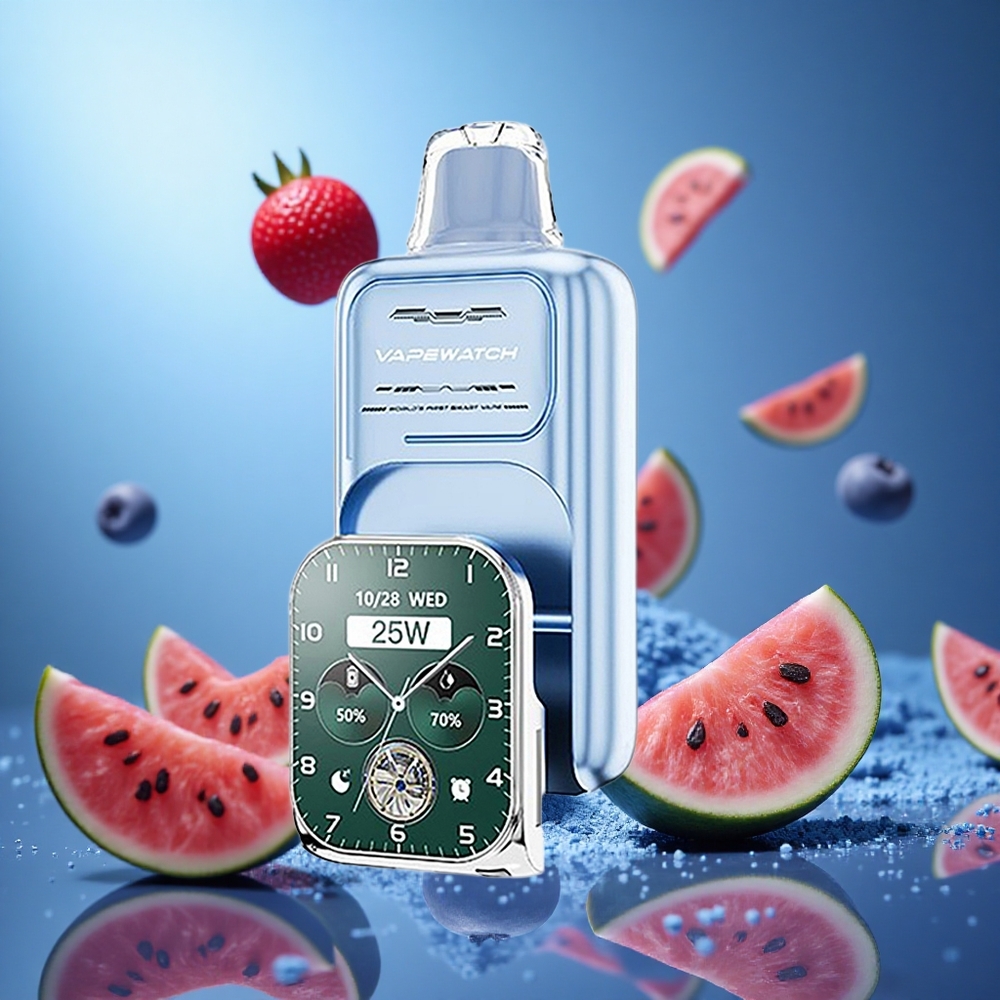 JNR Vape Watch 30000 Puffs Blåbär Vattenmelon 1000mAh Batterikapacitet 19mL E-vätskekapacitet partihandel Sverige