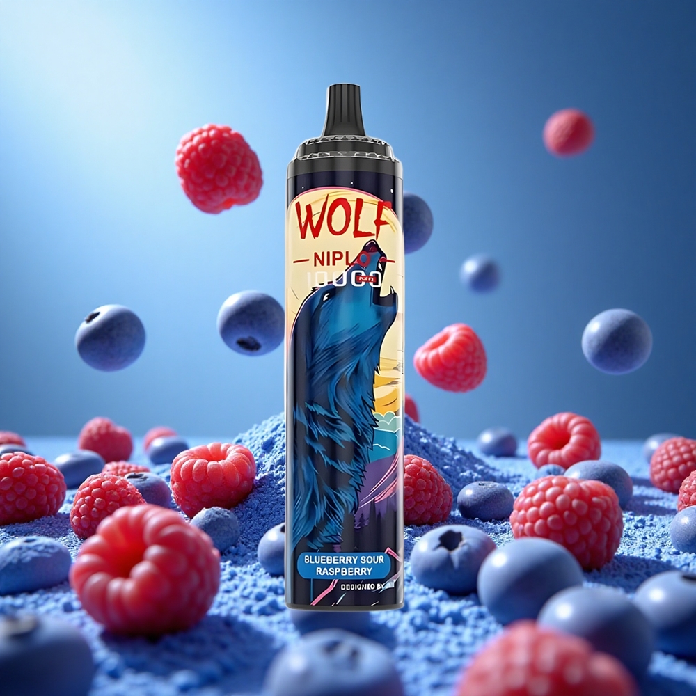 JNR Wolf Niplo 10000 Puffs Blåbär Sur Hallon Batterikapacitet: 650mAh E-liquid Kapacitet: 20ml partihandel Sverige