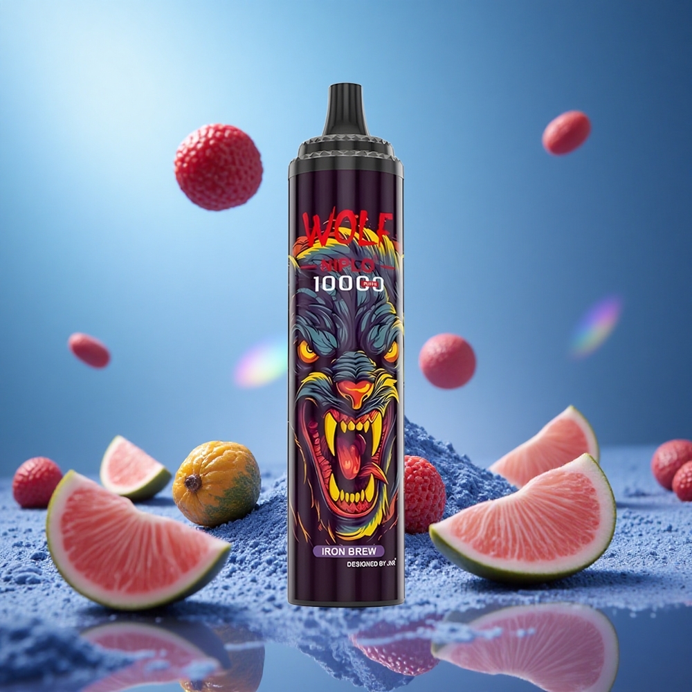 JNR Wolf Niplo 10000 Puffs Iron Brew 20ml E-vätska 650mAh Batteri partihandel Sverige
