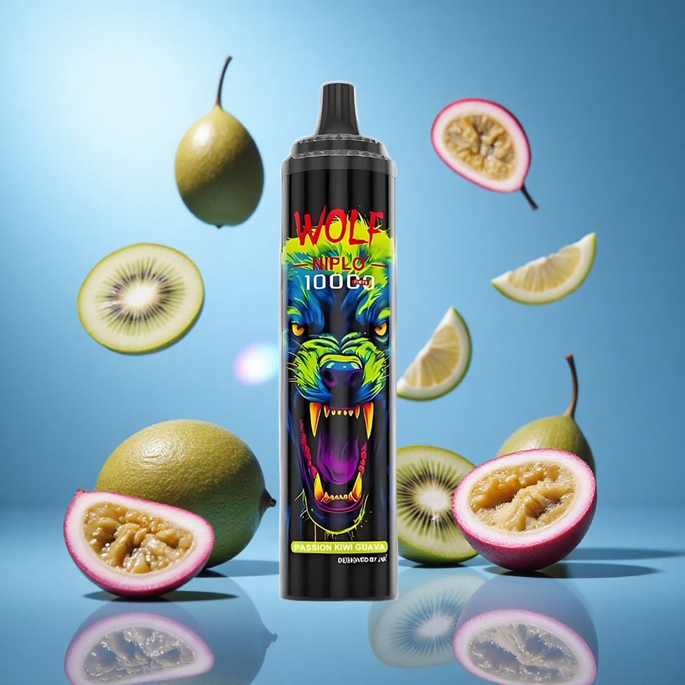 JNR Wolf Niplo 10000 Puffs Passion Kiwi Guava 20ml e-vätska partihandel Sverige