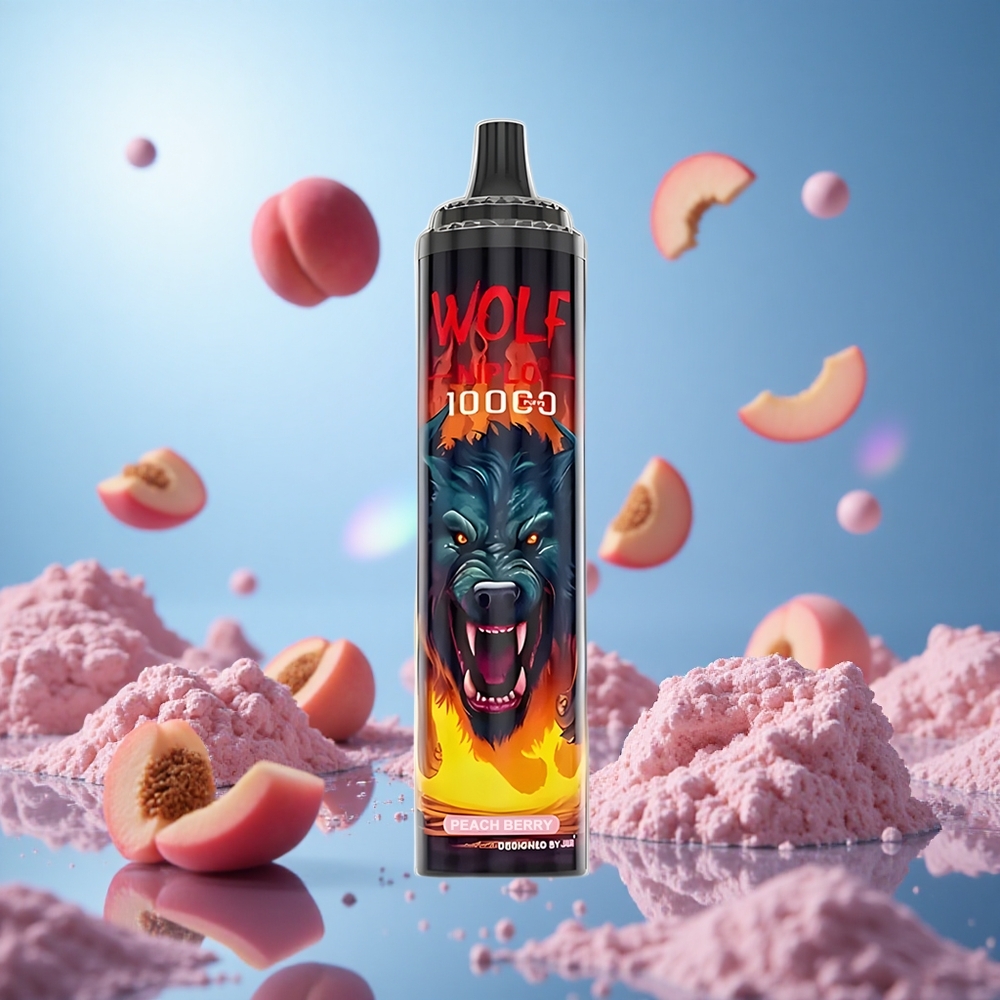 JNR Wolf Niplo 10000 Puffs Persika Bär 20ml E-vätska partihandel Sverige
