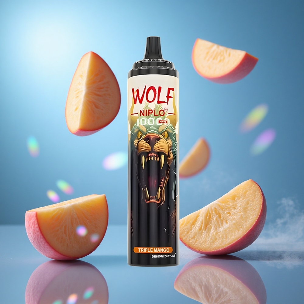 JNR Wolf Niplo 10000 Puffs Triple Mango 20ml E-vätska 650mAh Batteri partihandel Sverige
