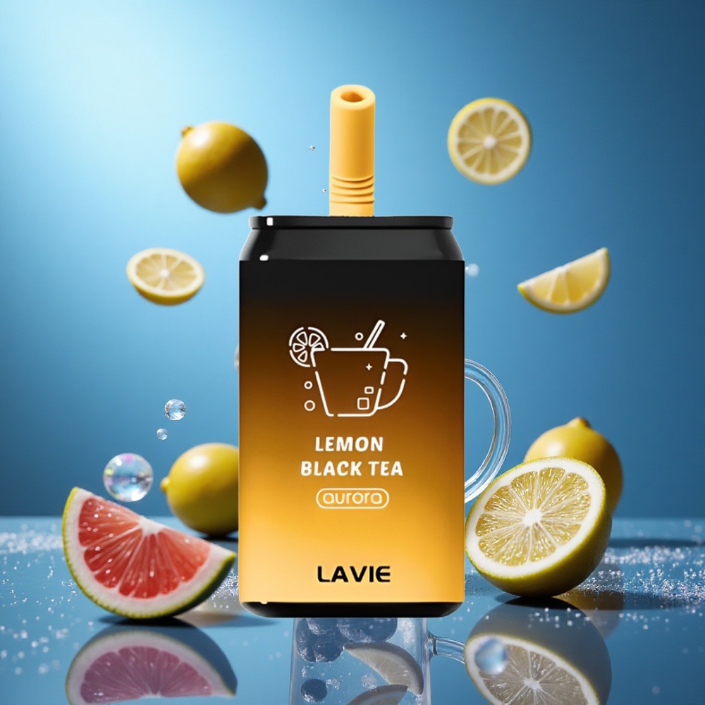 LAVIE Aurora 11000 Puffs Citron Svart Te 22ML E-vätska 650mAh Batteri partihandel Sverige