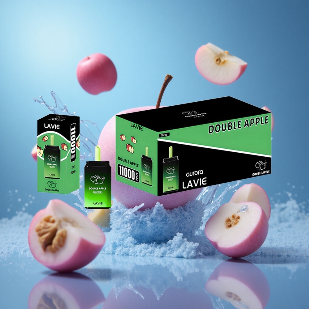 LAVIE Aurora 11000 Puffs Dubbel Äpple 22ML E-vätskevolym 650mAh Batterikapacitet partihandel Sverige