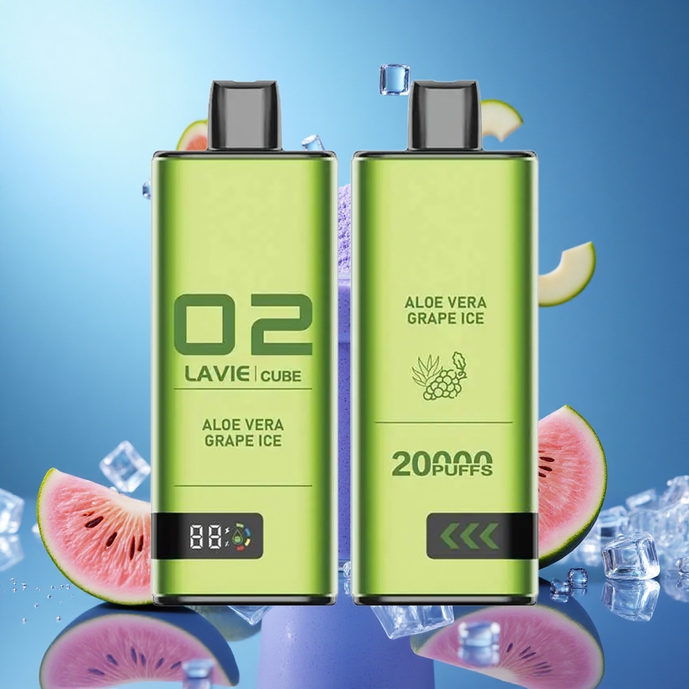 Lavie Cube 20000 Puffs Aloe Vera Druvis Engångsvape 28ML 600mAh partihandel Sverige