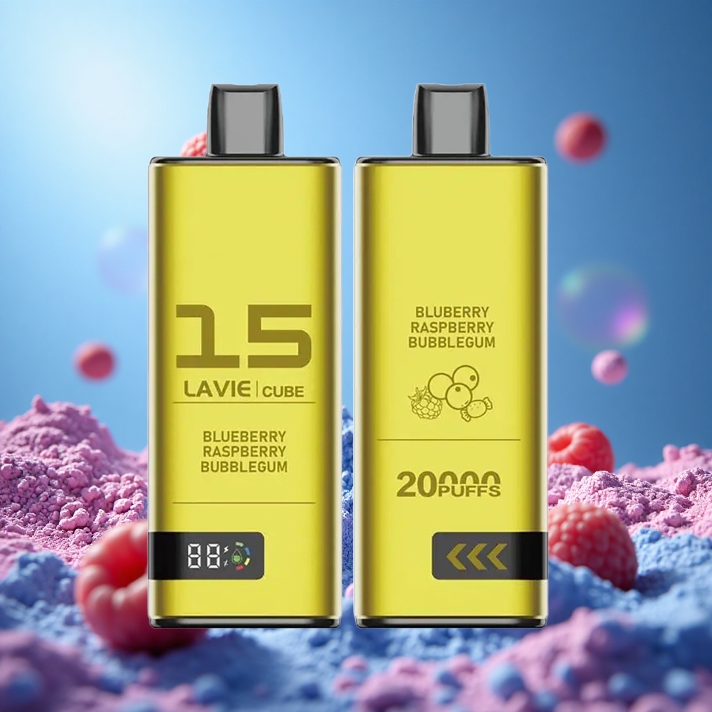 Lavie Cube 20000 Puffs Blåbär Hallon Tuggummi 28ML 600mAh partihandel Sverige