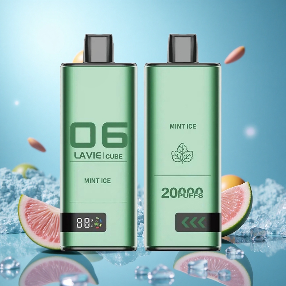 Lavie Cube 20000 Puffs Engångsvape Mint Is 28ML Salt Nikotin 2% 5% partihandel Sverige