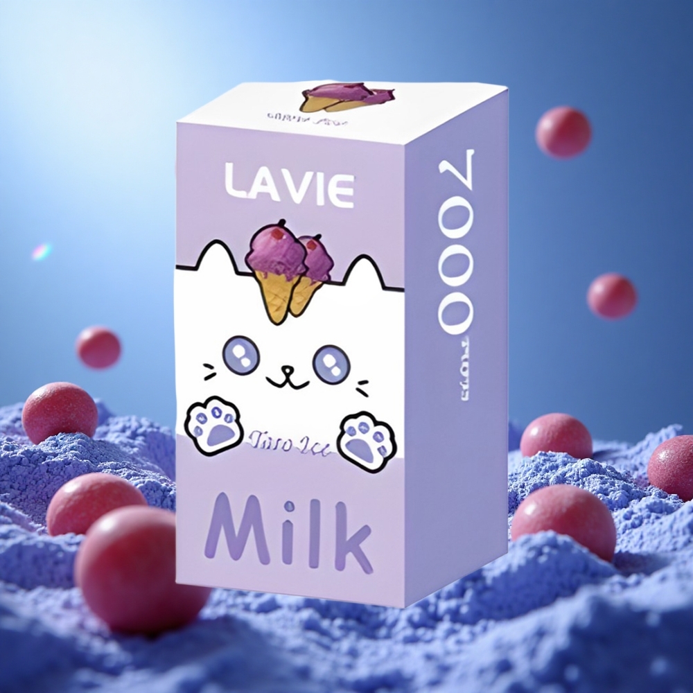 LAVIE Milk 7000 Puffs Druvis (Grape Ice) 16ML E-vätska 600mAh Batteri partihandel Sverige