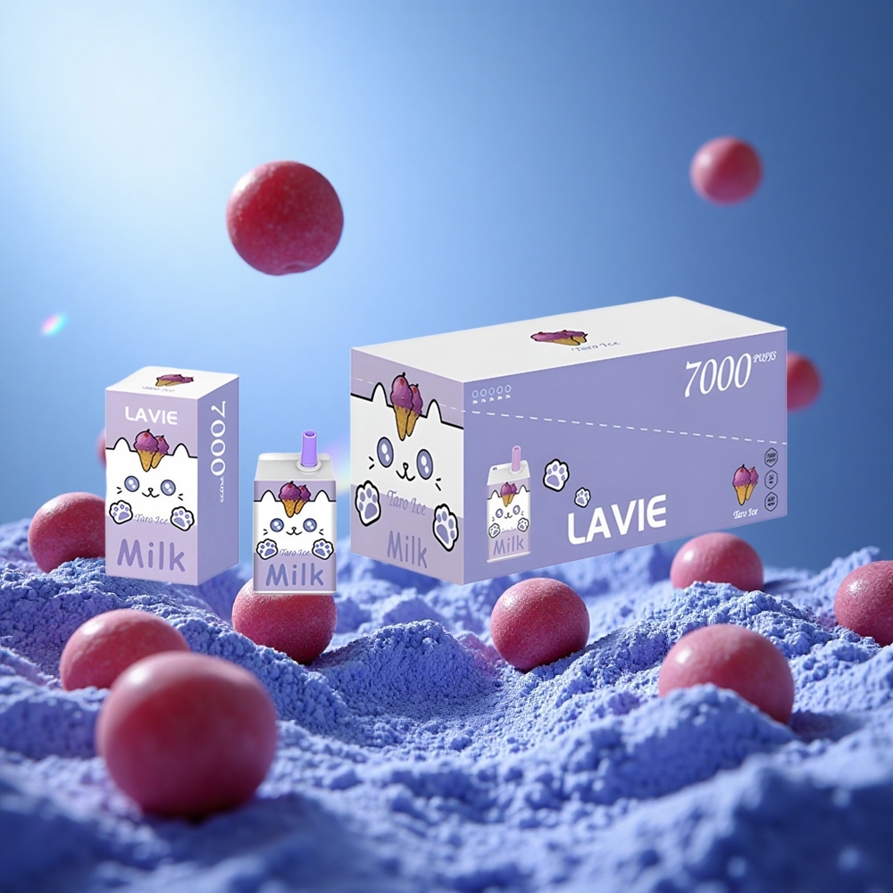LAVIE Milk 7000 Puffs Druvis (Grape Ice) 16ML E-vätska 600mAh Batteri partihandel Sverige