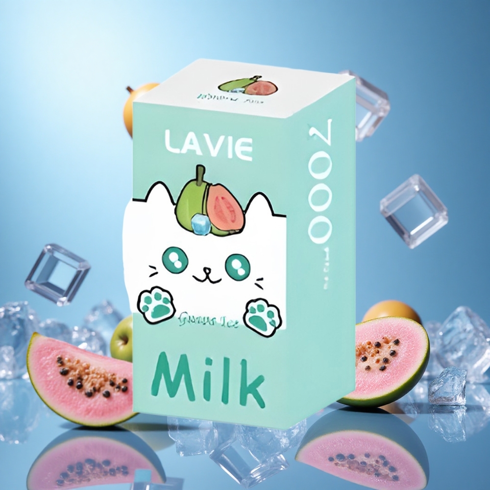 LAVIE Milk 7000 Puffs Guavais Batterikapacitet: 600mAh Nikotinhalt: 0%, 2%, 5% partihandel Sverige