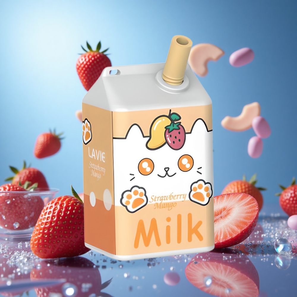 LAVIE Milk 7000 Puffs Jordgubb Mango Vikter: 0,058 kg Batterikapacitet: 600mAh partihandel Sverige