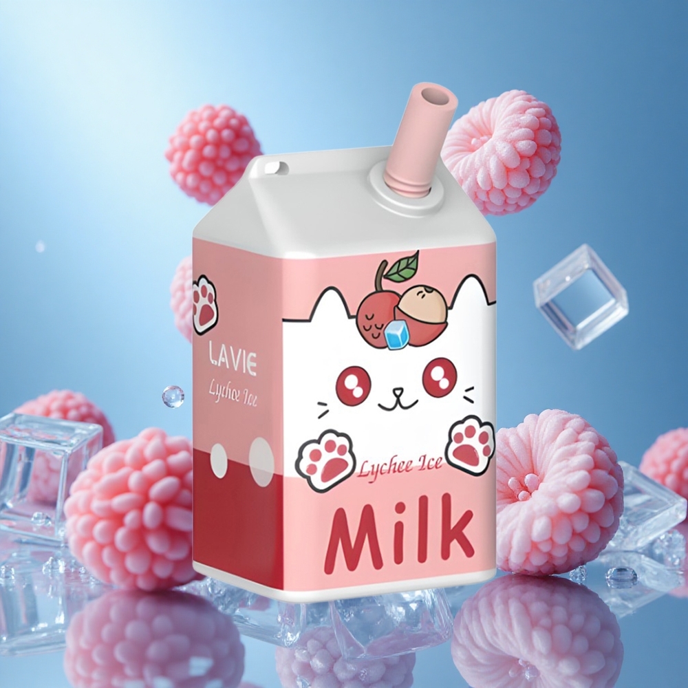 LAVIE Milk 7000 Puffs Litchi Is 16ML E-vätska Kapacitet 600mAh Batterikapacitet partihandel Sverige