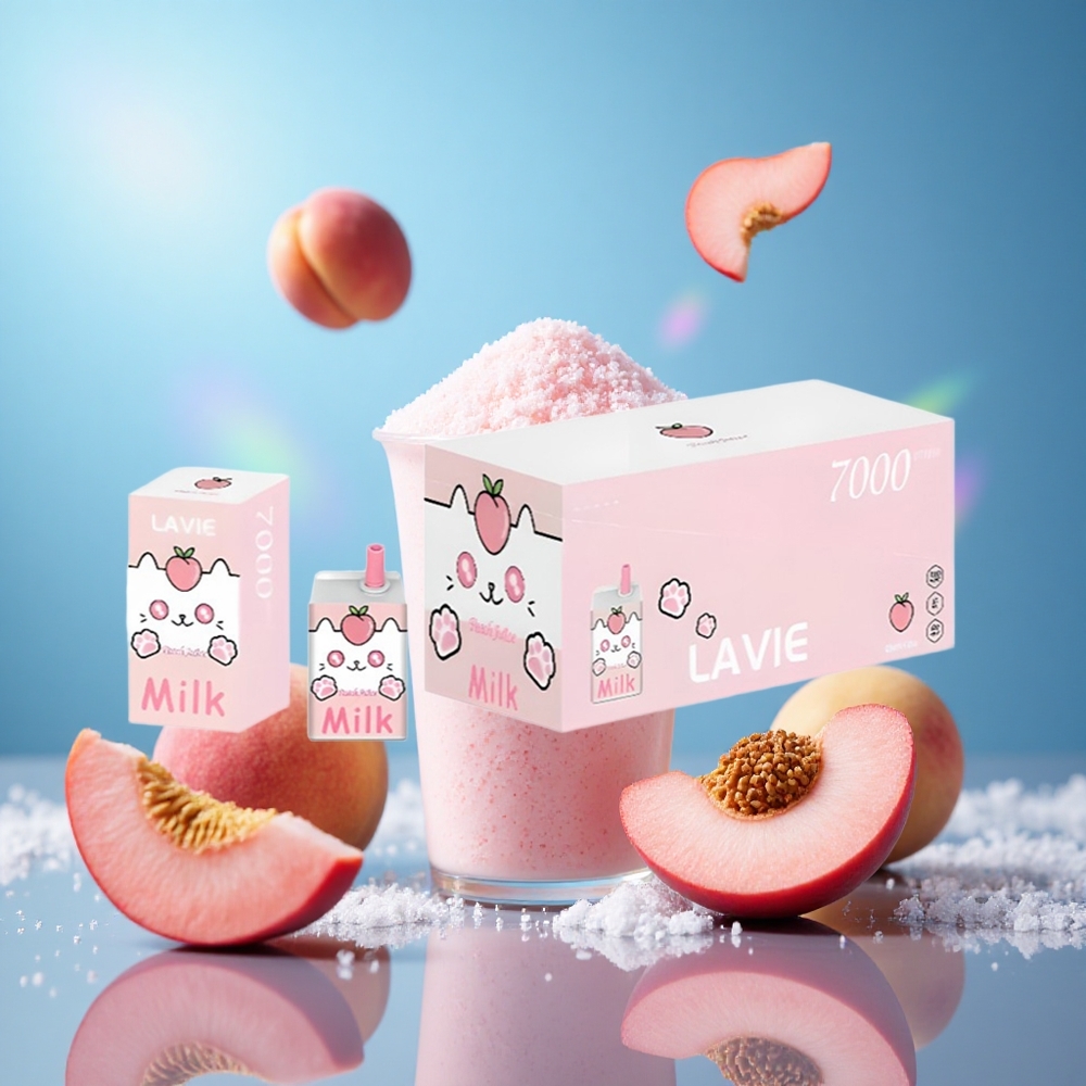 LAVIE Milk 7000 Puffs Persikjos 16ML 600mAh partihandel Sverige