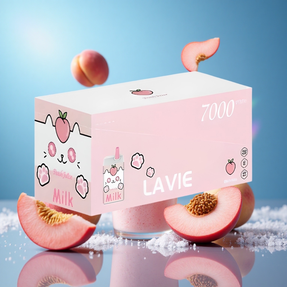 LAVIE Milk 7000 Puffs Persikjos 16ML 600mAh partihandel Sverige