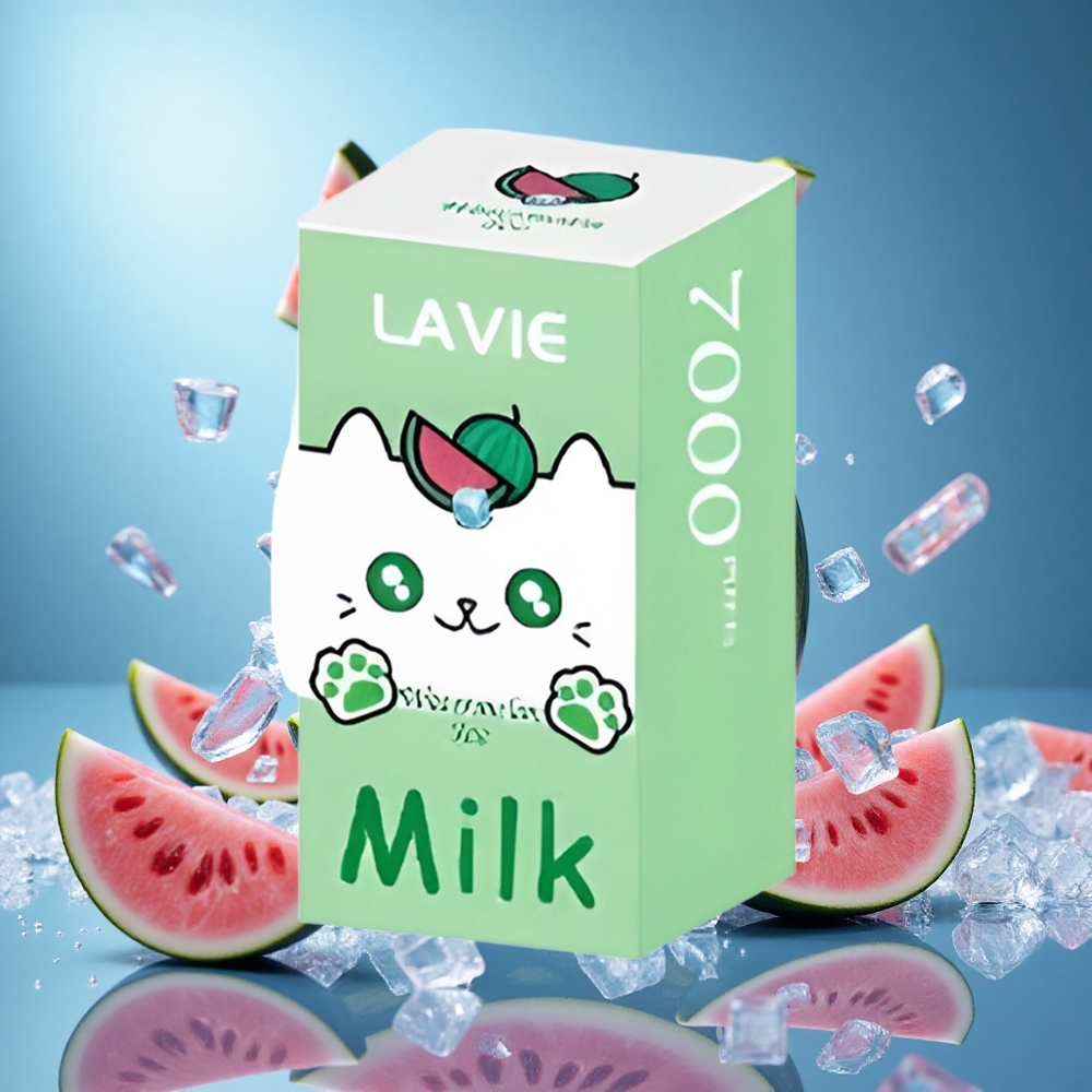 LAVIE Milk 7000 Puffs Vattenmelon Is med 16ML E-vätska och 600mAh Batteri partihandel Sverige