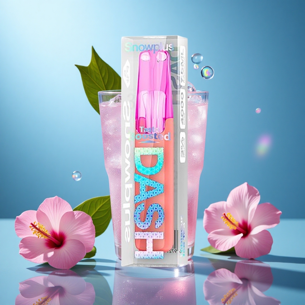 Snowplus Dash 4000 Puffs Hibiscus IsTe 7,5 ml E-vätska 530 mAh Batteri partihandel Sverige