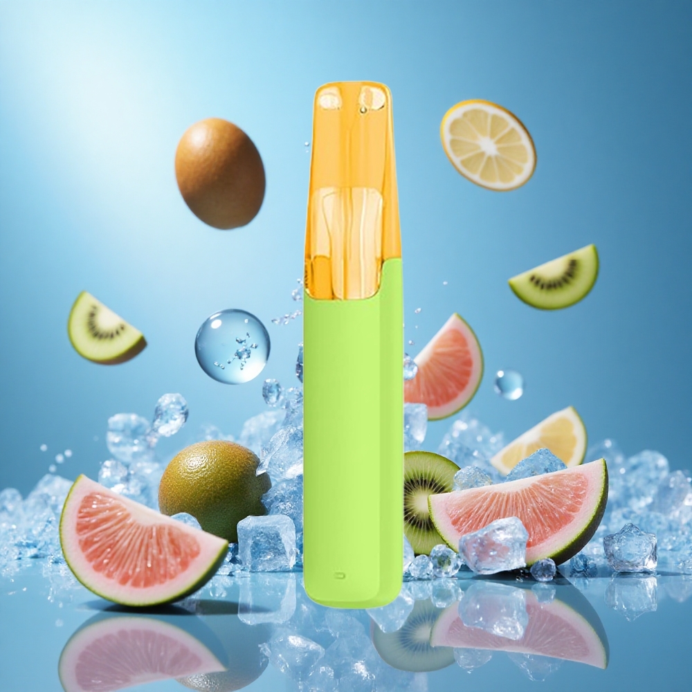 Snowplus Dash 4000 Puffs Kiwi Is Disposable Enhet med Keramisk Atomizer och 7.5 ml E-vätska partihandel Sverige