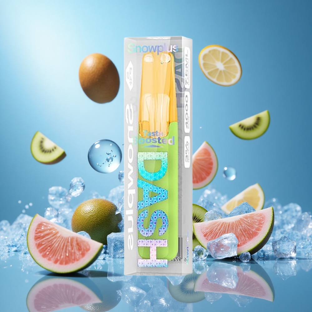 Snowplus Dash 4000 Puffs Kiwi Is Disposable Enhet med Keramisk Atomizer och 7.5 ml E-vätska partihandel Sverige