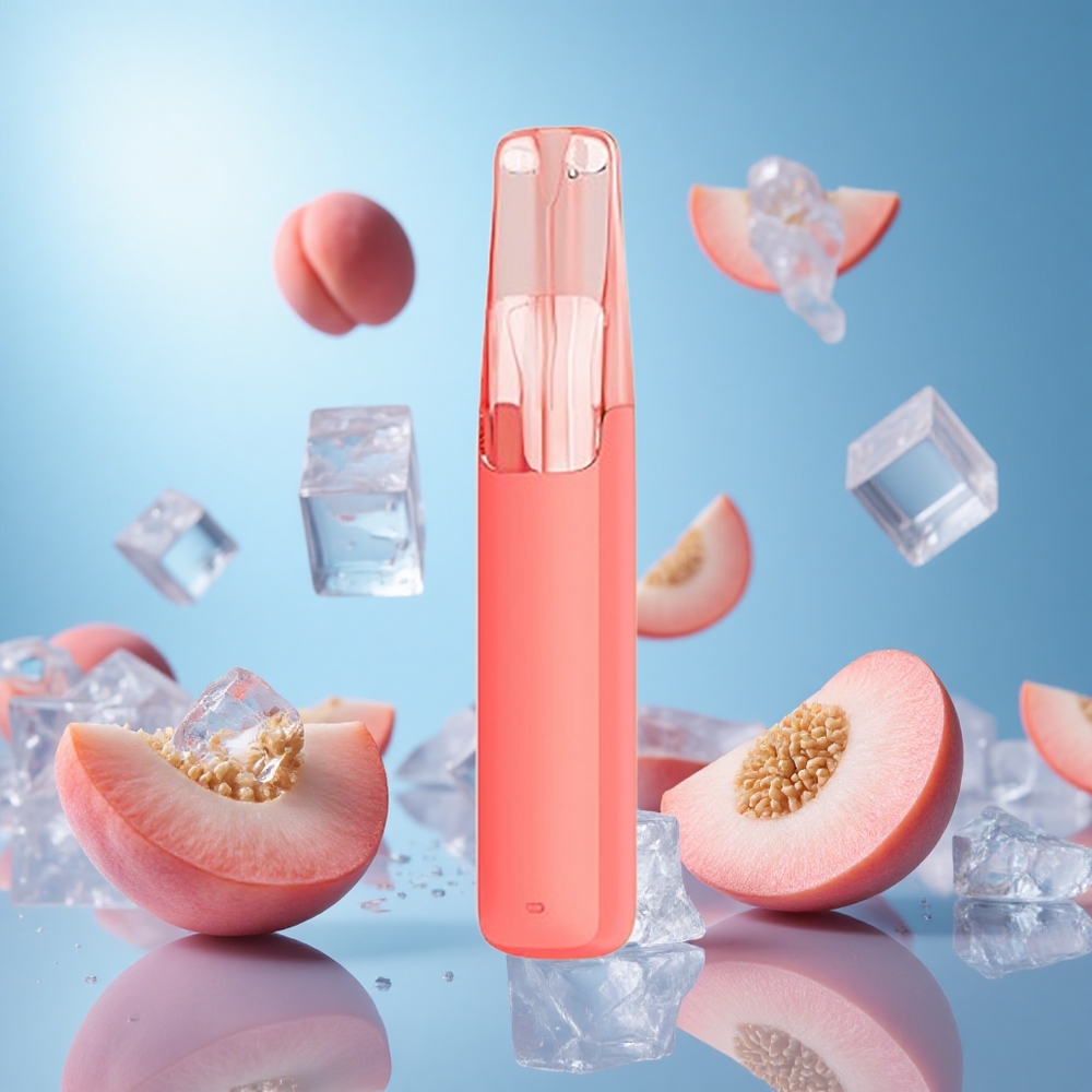 Snowplus Dash 4000 Puffs Persika Is E-cigaretten 7,5 ml E-vätska partihandel Sverige