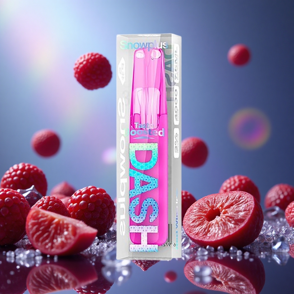 Snowplus Dash 4000 Puffs Rödvin Is 7.5 ml 530 mAh partihandel Sverige