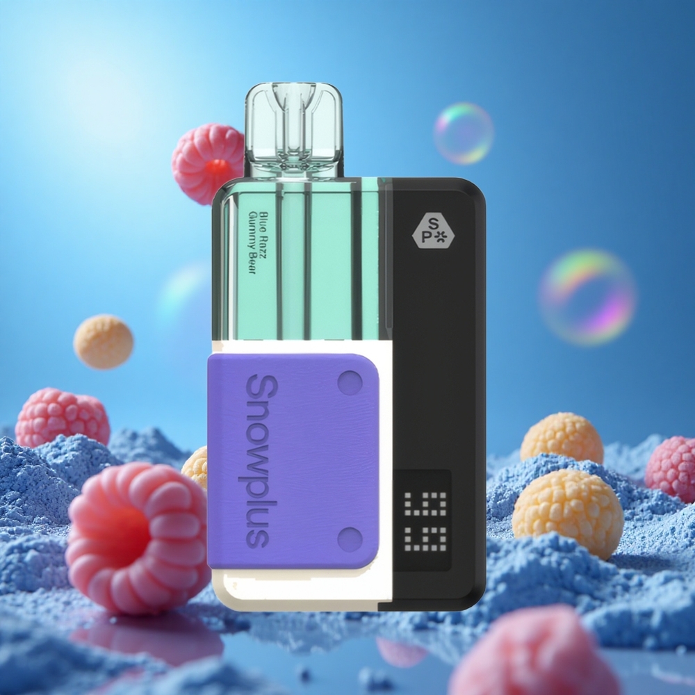 Snowplus Swift 15000 Puffs Pod Kit Blå Hallon Godisbjörn Återanvändningsbar Batteri Utbytbar 2+10 ml Påfyllningsset partihandel Sverige