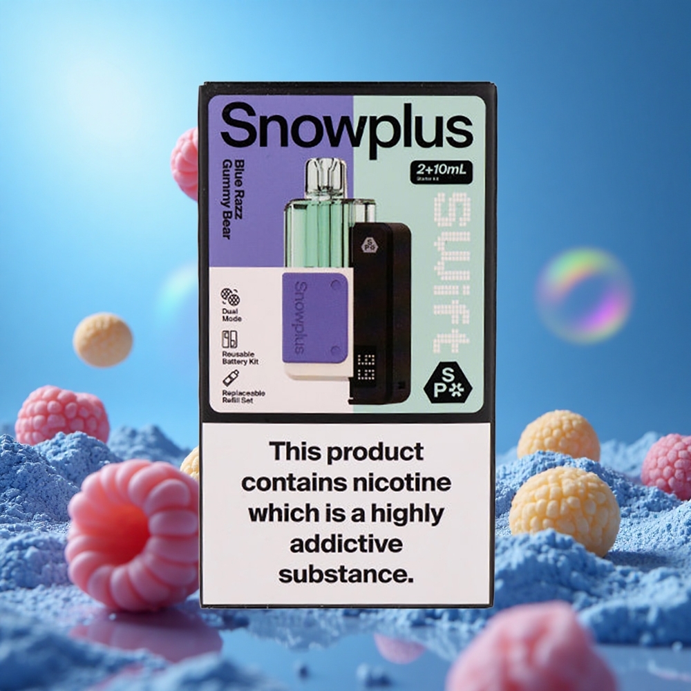 Snowplus Swift 5000 Puffs Blå Hallon Gummi Björn 1000 mAh 2+10 ml partihandel Sverige