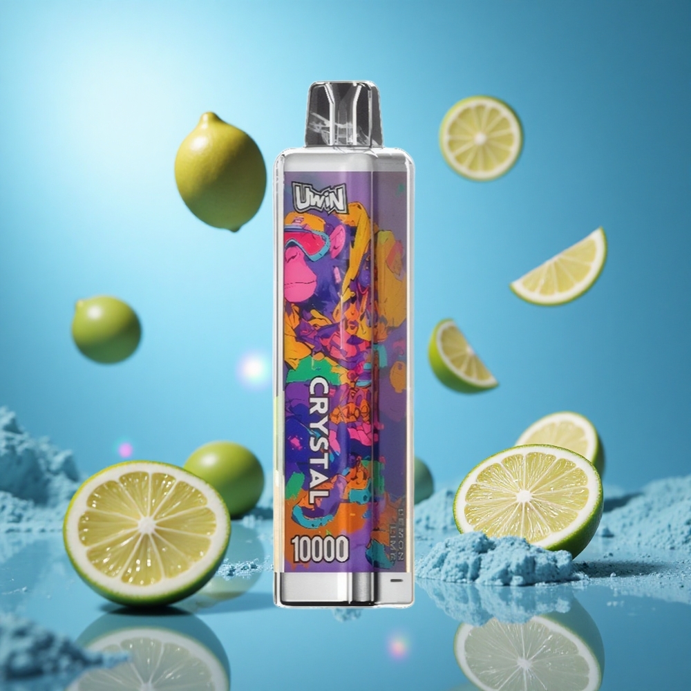 UWIN Crystal 10000 Puffs Citron Lime RGB-ljus 18ml e-vätska partihandel Sverige