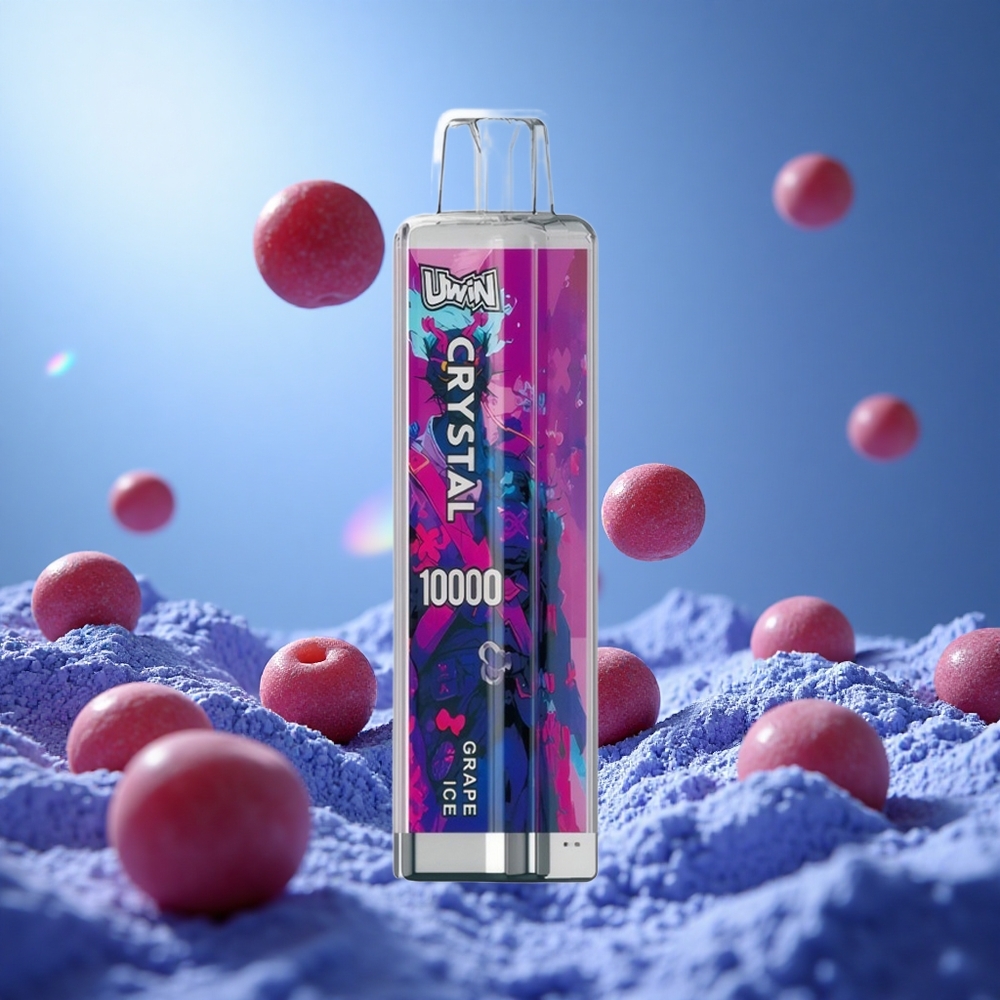 UWIN Crystal 10000 Puffs Grape Is RGB-ljus 18ml partihandel Sverige