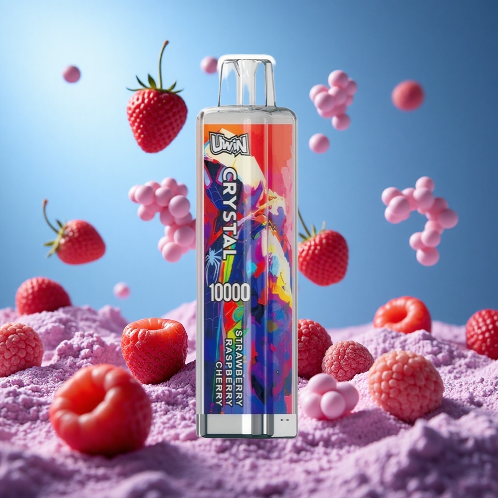 UWIN Crystal 10000 Puffs Jordgubb Hallon Körsbär 18ml E-Liquid 650mAh Batteri partihandel Sverige