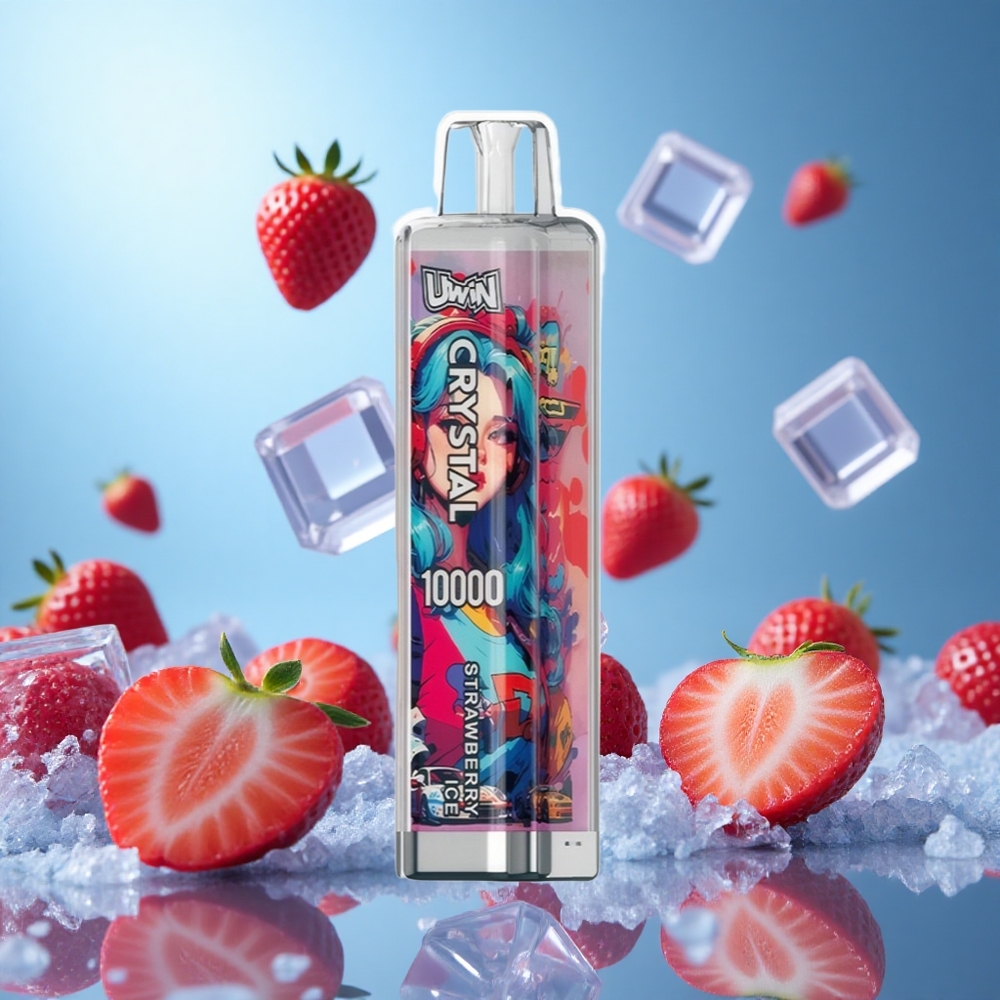 UWIN Crystal 10000 Puffs Jordgubb Is 18ml E-Liquid 650mAh Batteri partihandel Sverige