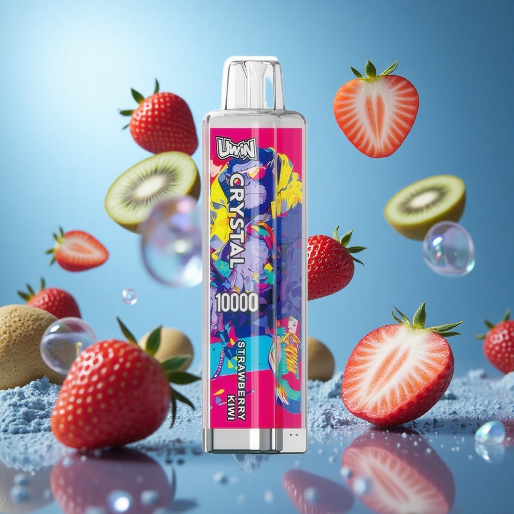 UWIN Crystal 10000 Puffs Jordgubb Kiwi 18ml E-Liquid 650mAh Batteri partihandel Sverige