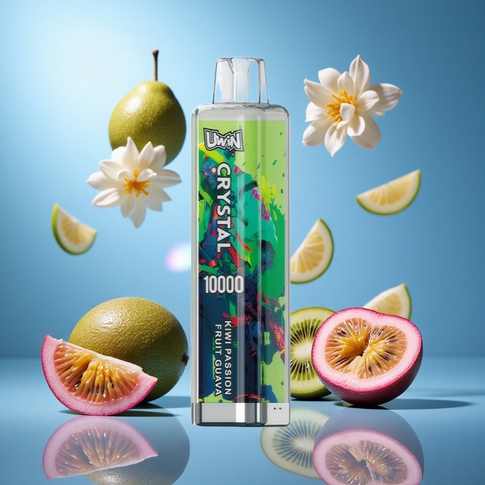 UWIN Crystal 10000 Puffs Kiwi Passionsfrukt Guava 18ml E-Liquid 650mAh Batteri partihandel Sverige