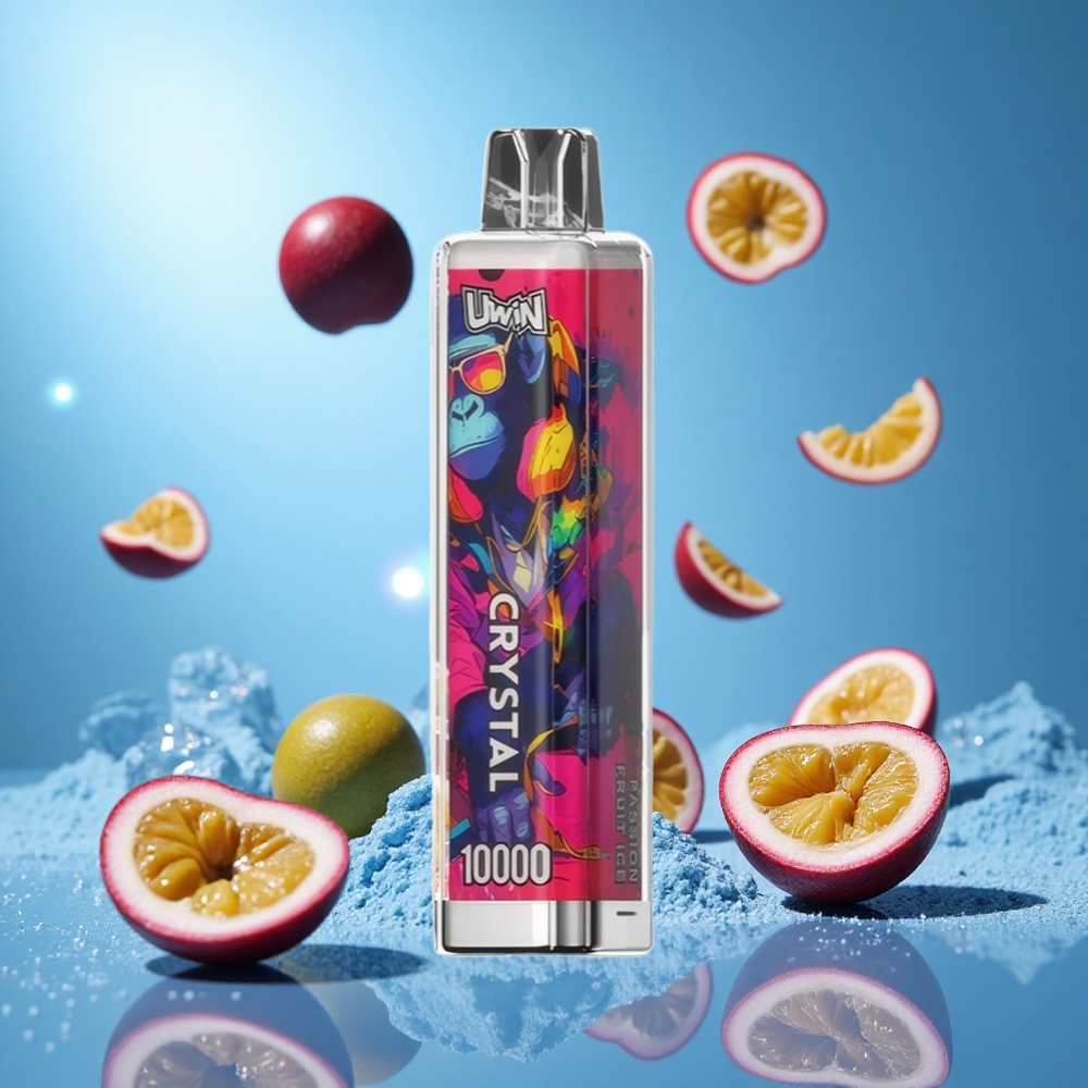 UWIN Crystal 10000 Puffs Passionfrukt Is 18ml Lagringskapacitet RGB-ljus partihandel Sverige
