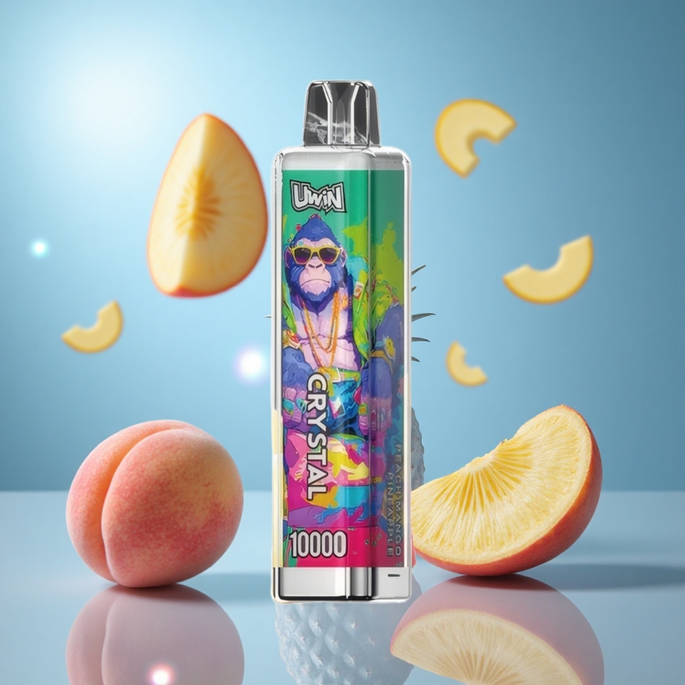 UWIN Crystal 10000 Puffs Persika Mango Ananas 18ml E-Liquid 650mAh Batteri partihandel Sverige