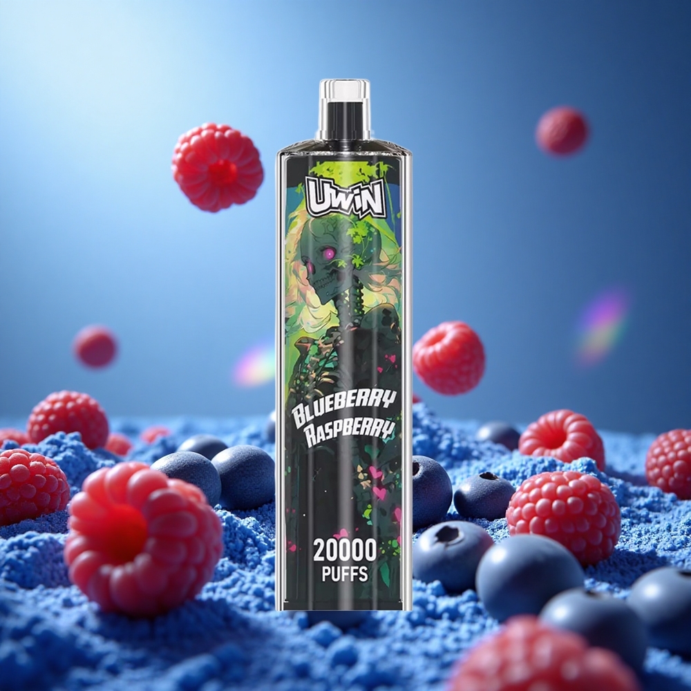 Uwin Shisha Hookah Crystal 20000 Puffs Blåbär Hallon 22ml Kapacitet 650 mAh Batteri partihandel Sverige