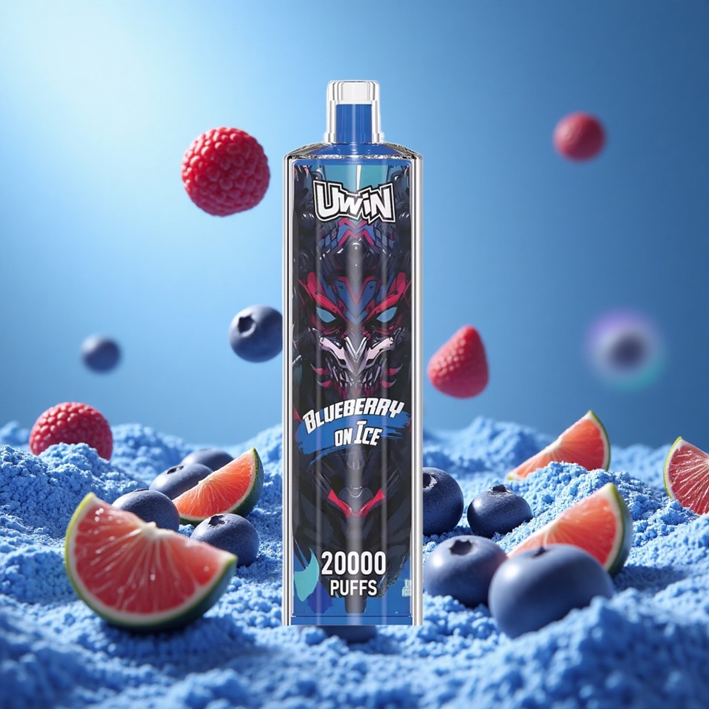 Uwin Shisha Hookah Crystal 20000 Puffs Blåbär På Is 22ml Kapacitet Mesh Coil partihandel Sverige