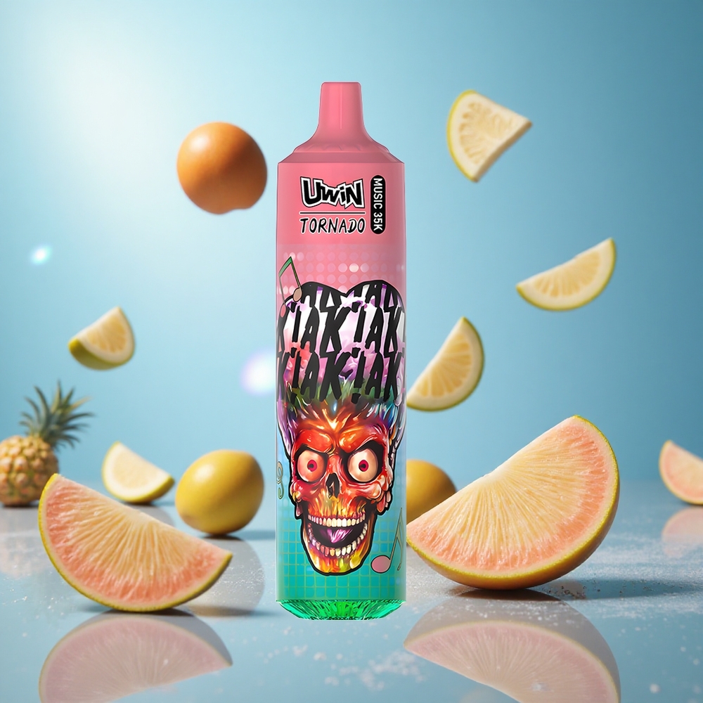 Uwin Tornado 35K Persika Mango Ananas 600mAh batteri 1.0 Ohm resistansspole partihandel Sverige