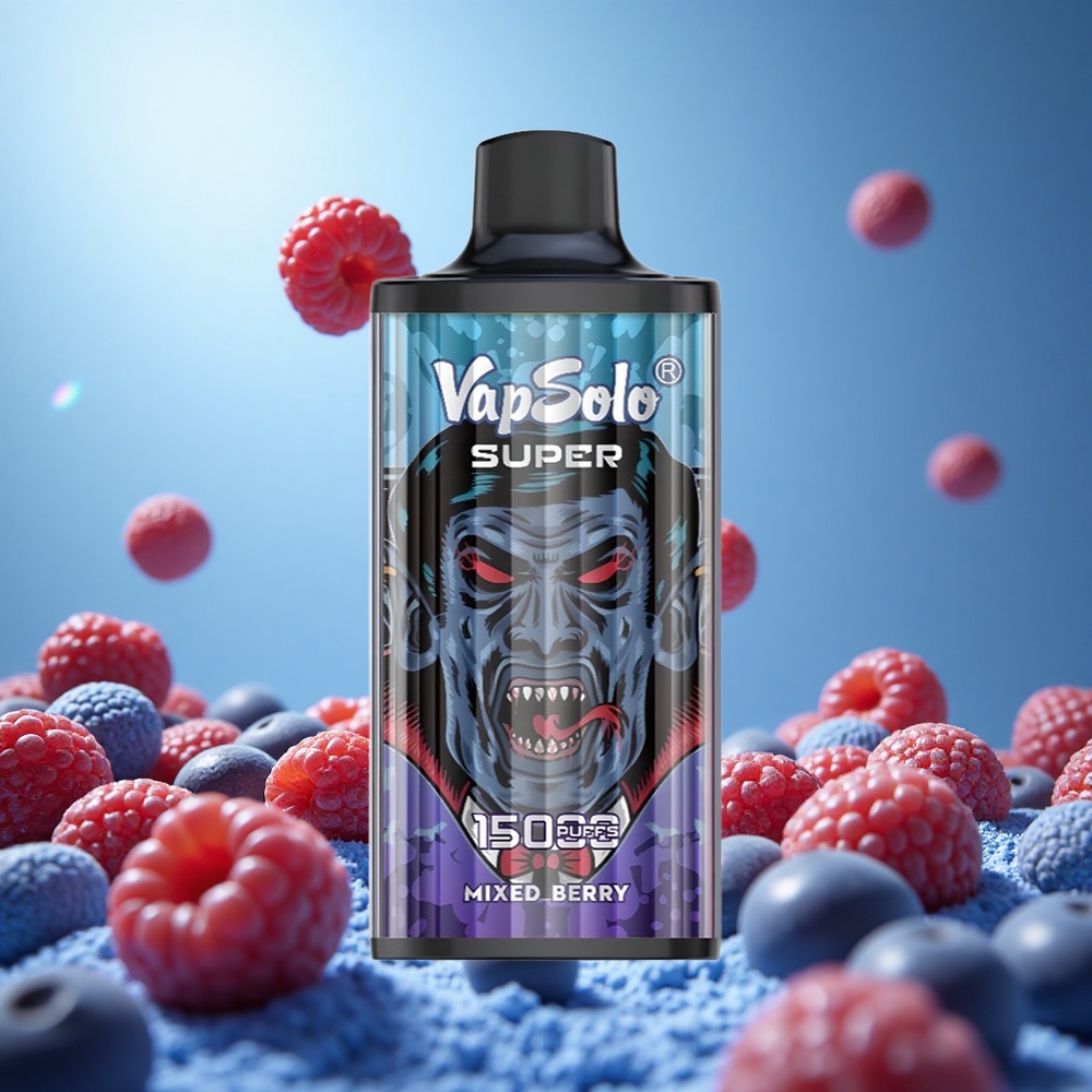 Vapsolo Super 15000 Puffs 40ml Blandade Bär 850mah Type-C partihandel Sverige