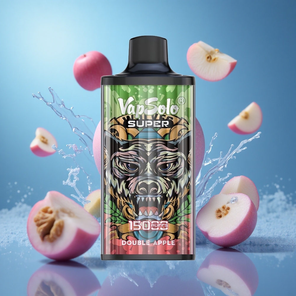 Vapsolo Super 15000 Puffs 40ml Dubbel Äpple 850mAh partihandel Sverige
