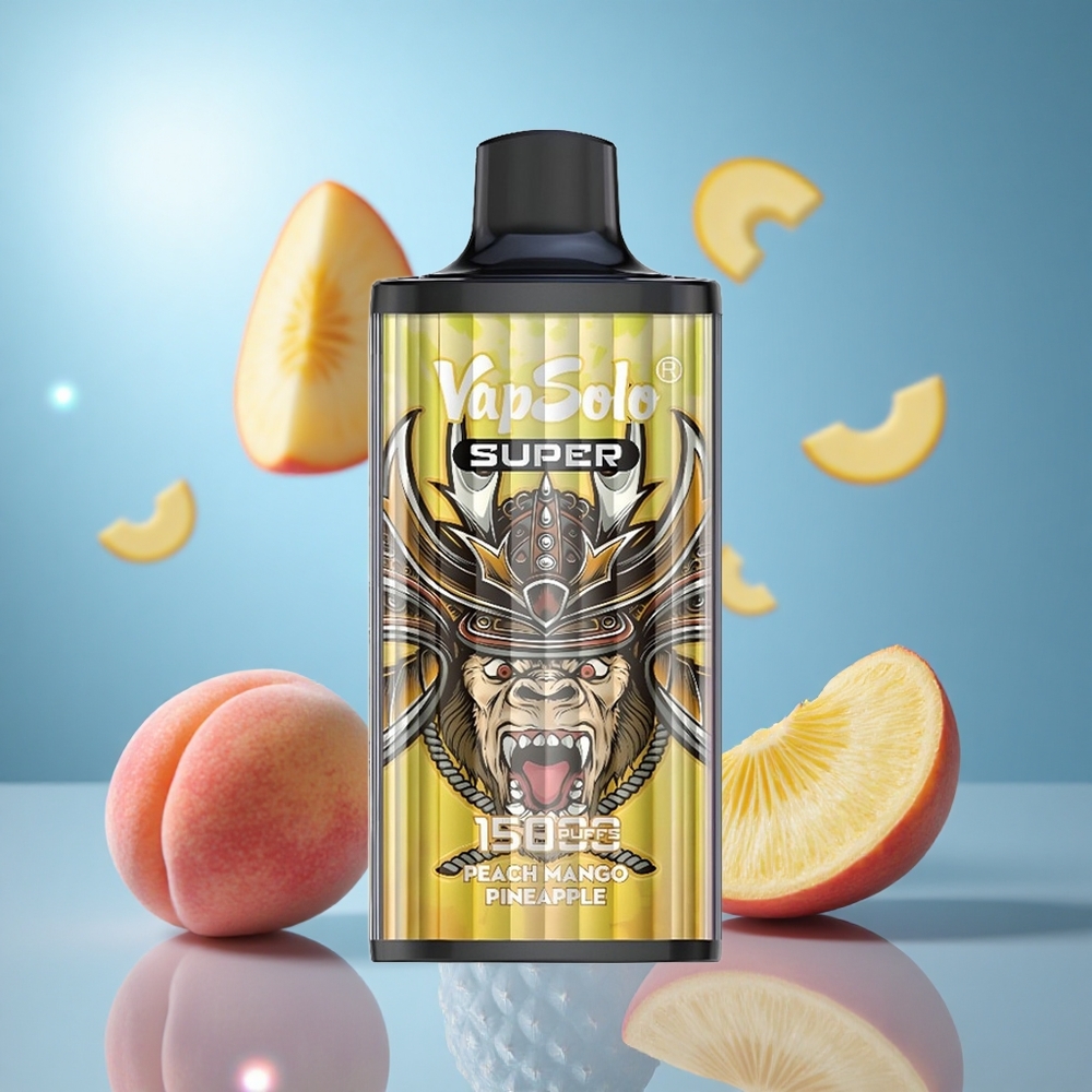 Vapsolo Super 15000 Puffs 40ml Persika Mango Ananas 850mah partihandel Sverige