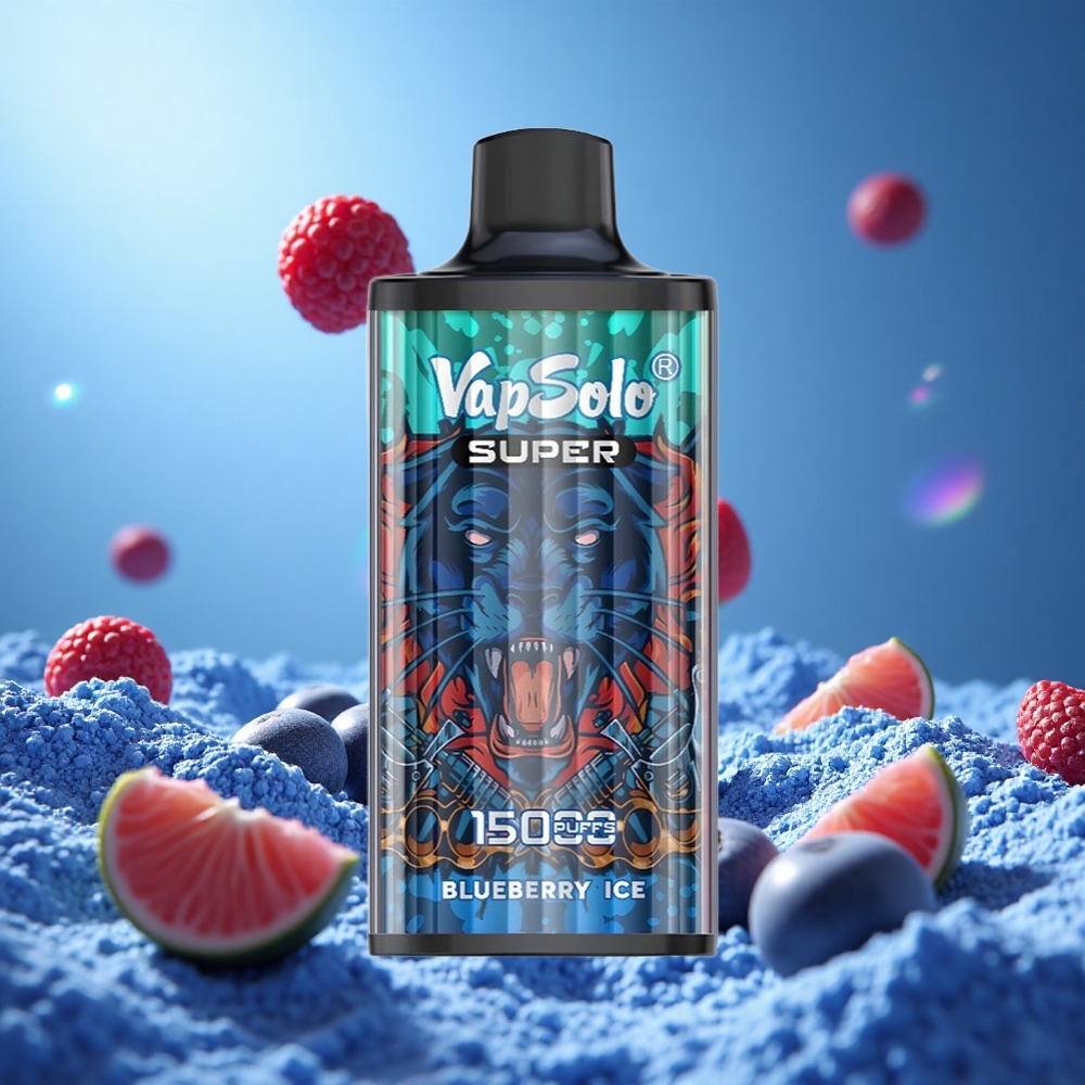 Vapsolo Super 15000 Puffs 40ml blåbärsis partihandel Sverige