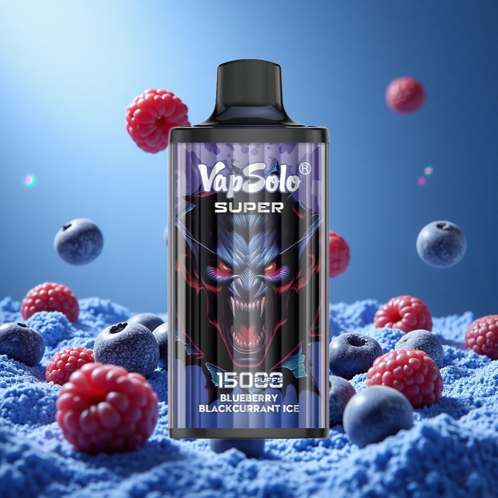 Vapsolo Super 15000 Puffs Blåbär Svartvinbär Is 40ml E-vätska 850mah Nätspole partihandel Sverige