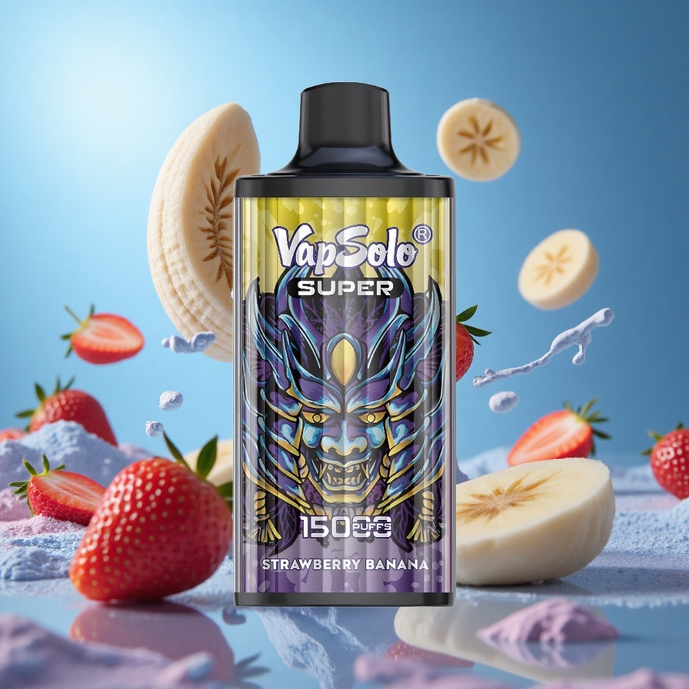 Vapsolo Super 15000 Puffs Jordgubb Banan 40ml E-vätska 850mah Batteri partihandel Sverige