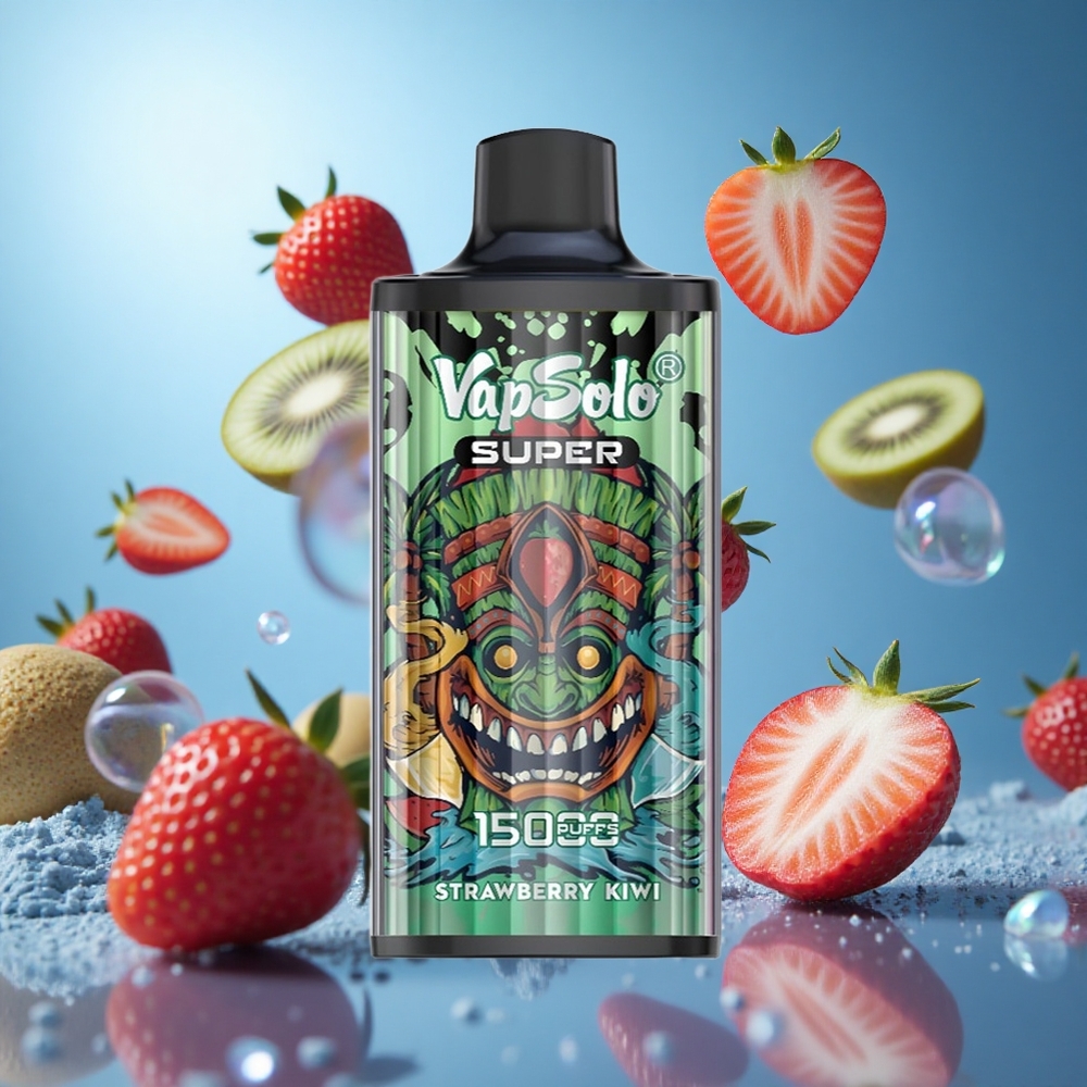 Vapsolo Super 15000 Puffs Jordgubb Kiwi 40ml E-Liquid 850mah Batteri partihandel Sverige