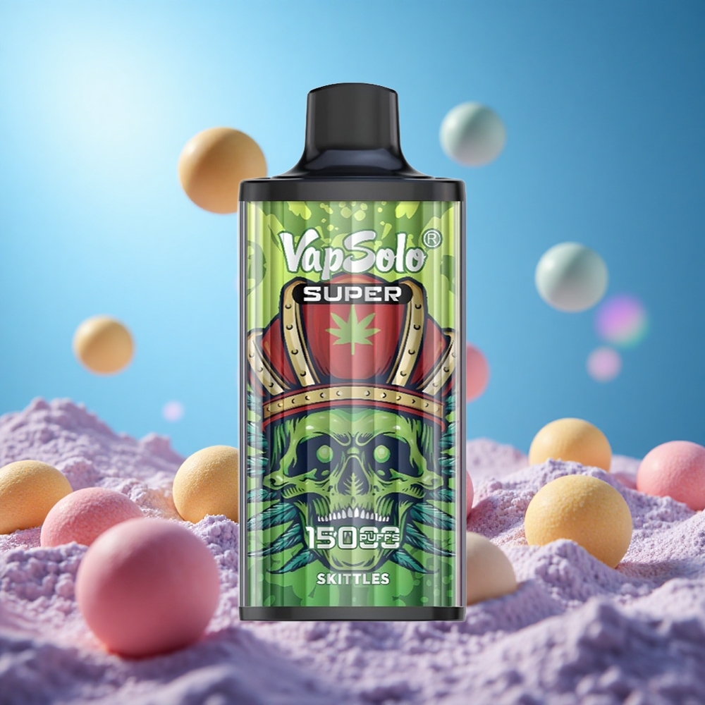 Vapsolo Super 15000 Puffs Skittles 40ml E-Vätska 850mah Batteri partihandel Sverige