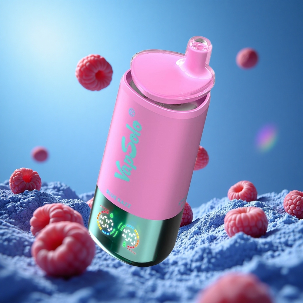 VapSolo Triple 30000 Puffs 40ml E-Liquid Blå Hallon Type-C partihandel Sverige