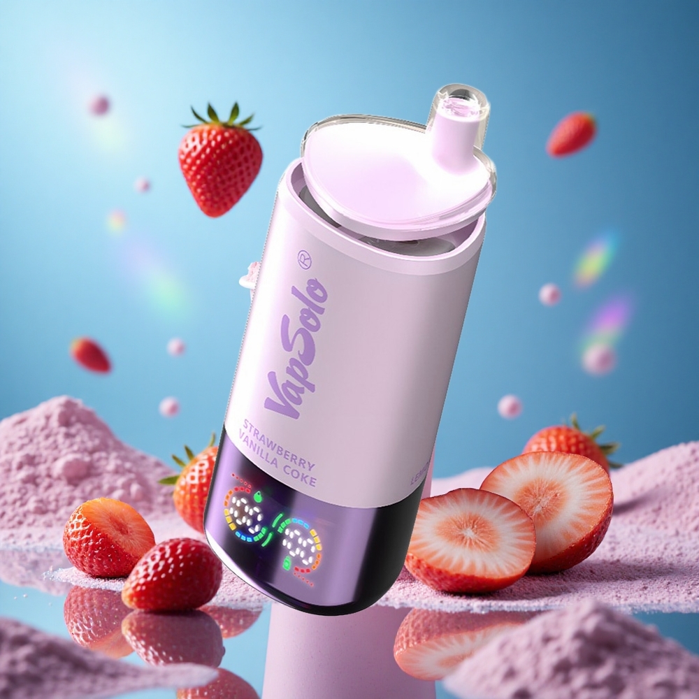 VapSolo Triple 30000 Puffs 40ml Jordgubb Vanilj Cola Typ-C laddning partihandel Sverige