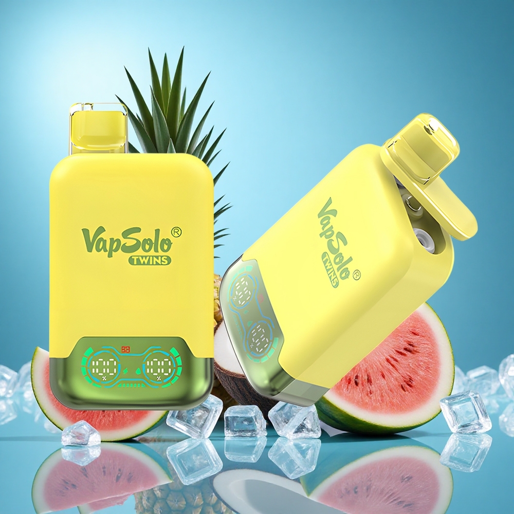 Vapsolo Twins 20000 Puffs Ananas Kokos & Vattenmelon Is 40 ml E-Liquid Type-C partihandel Sverige