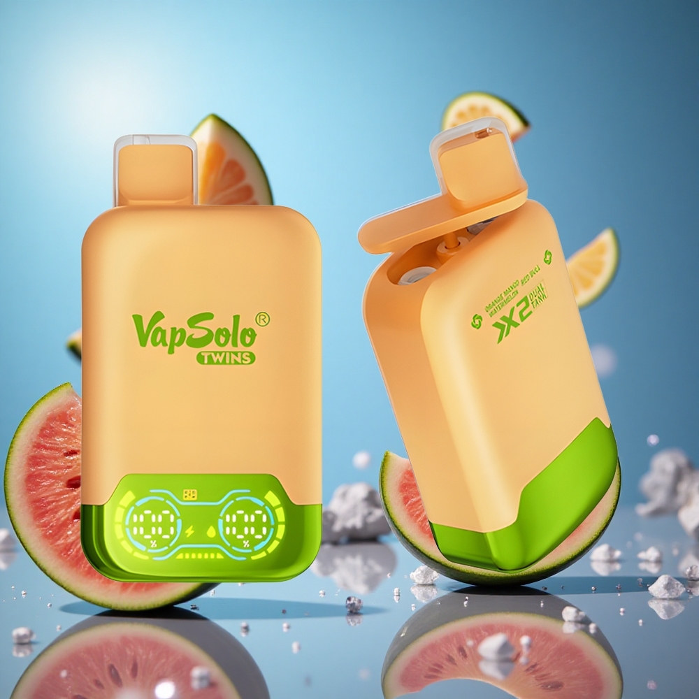 Vapsolo Twins 20000 Puffs Apelsin Mango Vattenmelon & Red Bull Typ-C Laddningsport 40 ml E-vätska partihandel Sverige