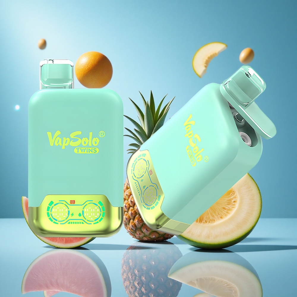 Vapsolo Twins 20000 Puffs Trippel Melon & Ananas Kokos (51 x 29 x 94,9 mm, 40 ml) partihandel Sverige